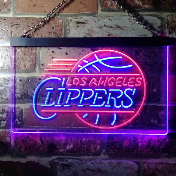 Los Angeles Clippers Logo Neon Dual LED Sign